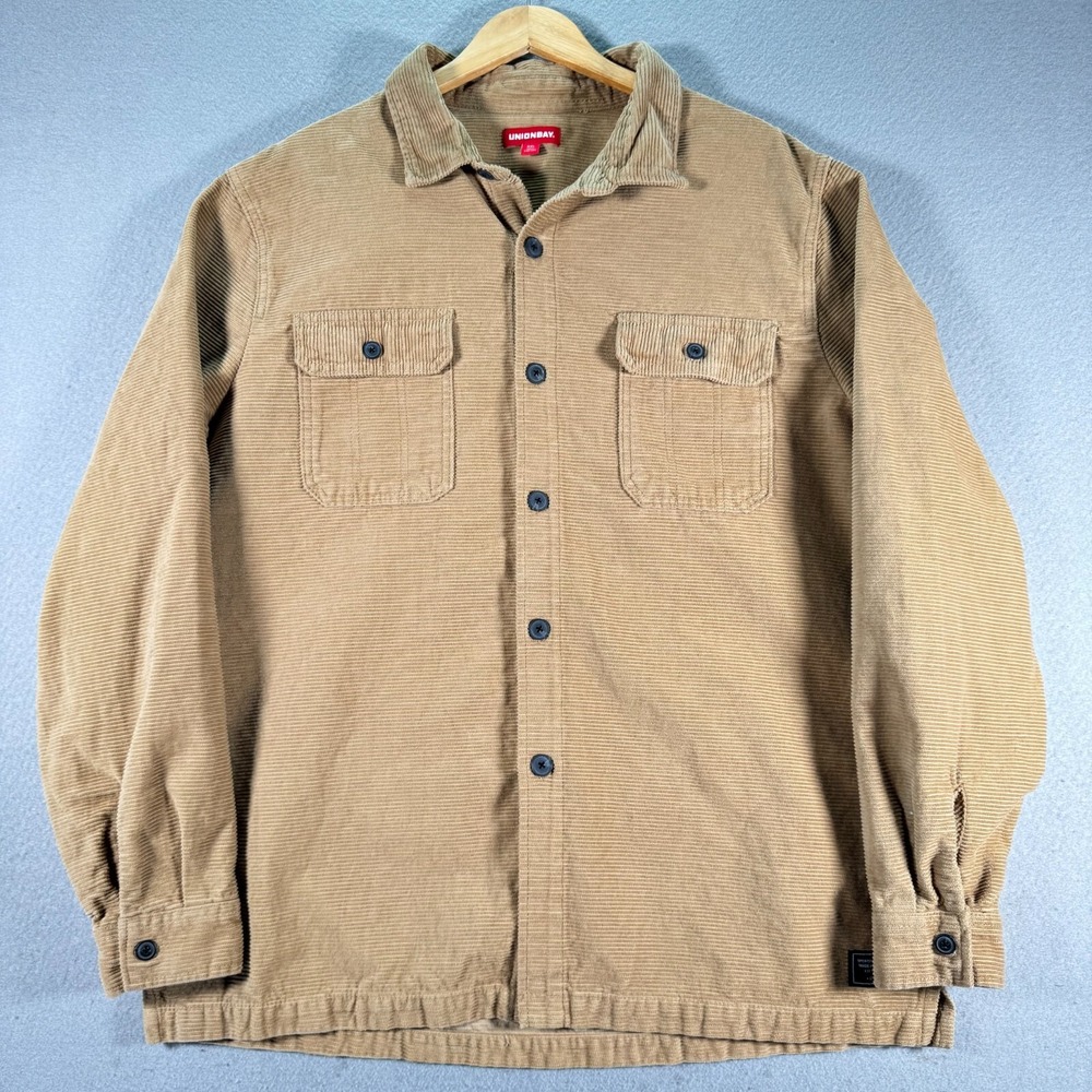 Unionbay Corduroy Flannel Shirt Mens 2XL Brown Comfort Classic Heavyweight